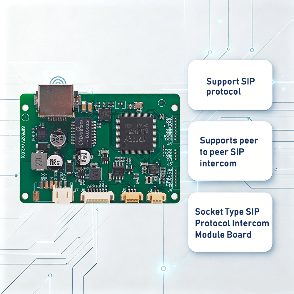 El módulo de ayuda de intercomunicador SIP admite intercomunicador bidireccional full-duplex SIP602V-M